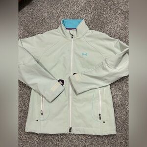 Under Armour Light Green Ladies Zip up Shell Jacket size S